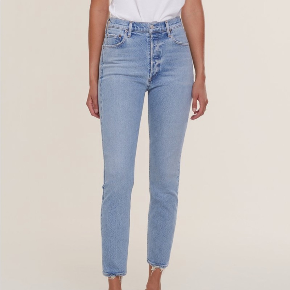 NWT Agolde Nico High Rise Slim Fit in Cliffside